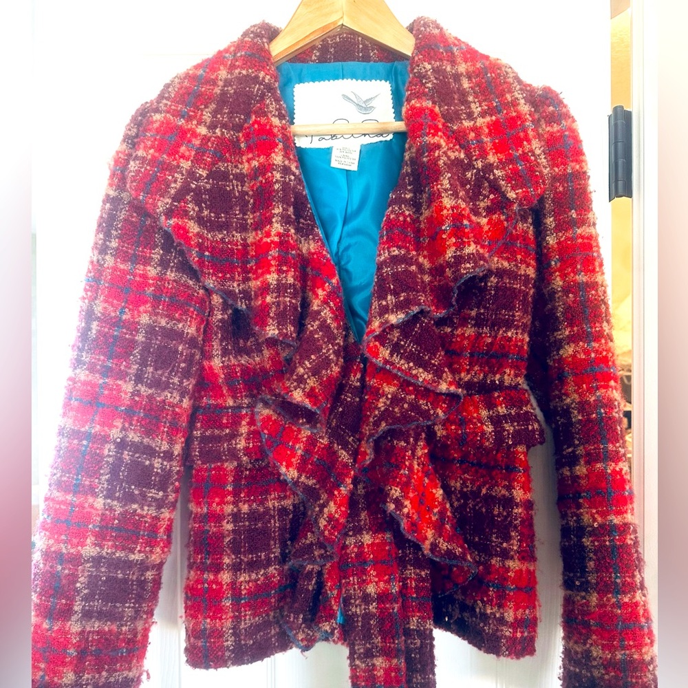 Anthropologie Tabitha Wool Belted Jacket sz 6